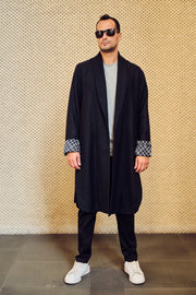 Navy Blue Reversible Coat