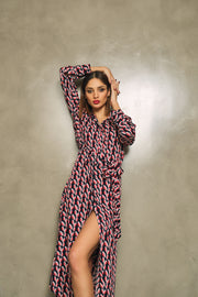 Love Red Rhea Shirt Dress