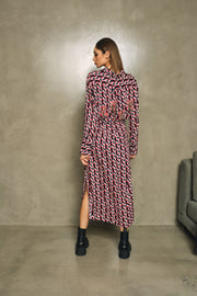 Love Red Rhea Shirt Dress