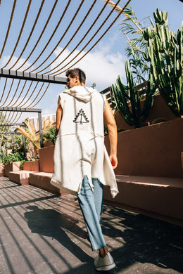 Off-white Sleeveless Hoodie