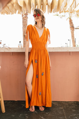 Orange Tribal Dress