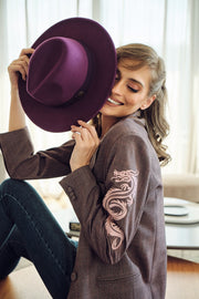 Pink Dragon Double-Breasted Blazer