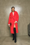 RED CASHMERE POPPY COAT REV228