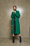 GREEN BIRDS OVERSIZED COAT REV224