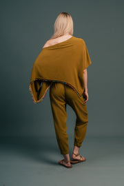 Olive Jogger Set with Beaded Border