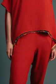 Ember Jogger Set with Beaded Border