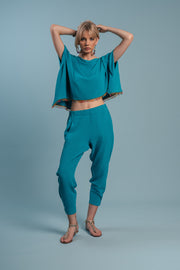 Lagoon Jogger Set with Beaded Border