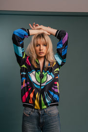 The Eye of Freedom Custom Print Bomber