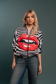 The Red Desire Custom Print Bomber