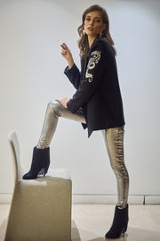 Silver Dragon Double Breasted Blazer