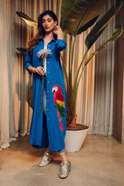 Blue Parrot Dress
