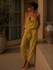 KAKI KNOT DRAPE PANTS
