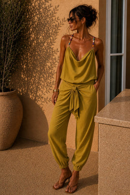 KAKI DRAPE TOP