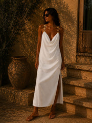 WHITE STARFISH MIDI DRESS