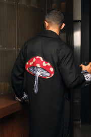 Black Mushroom Reversible Coat