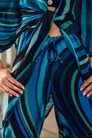 Blue Spiral Turban