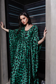 Green Leopard Kaftan