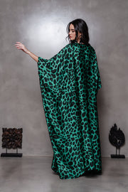 Green Leopard Kaftan