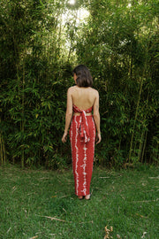 Red Tie Die Tropical Set